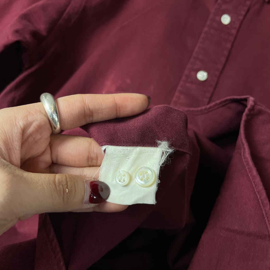 폴로랄프로렌 다크레드 코튼 긴팔 셔츠 90 상품이미지7