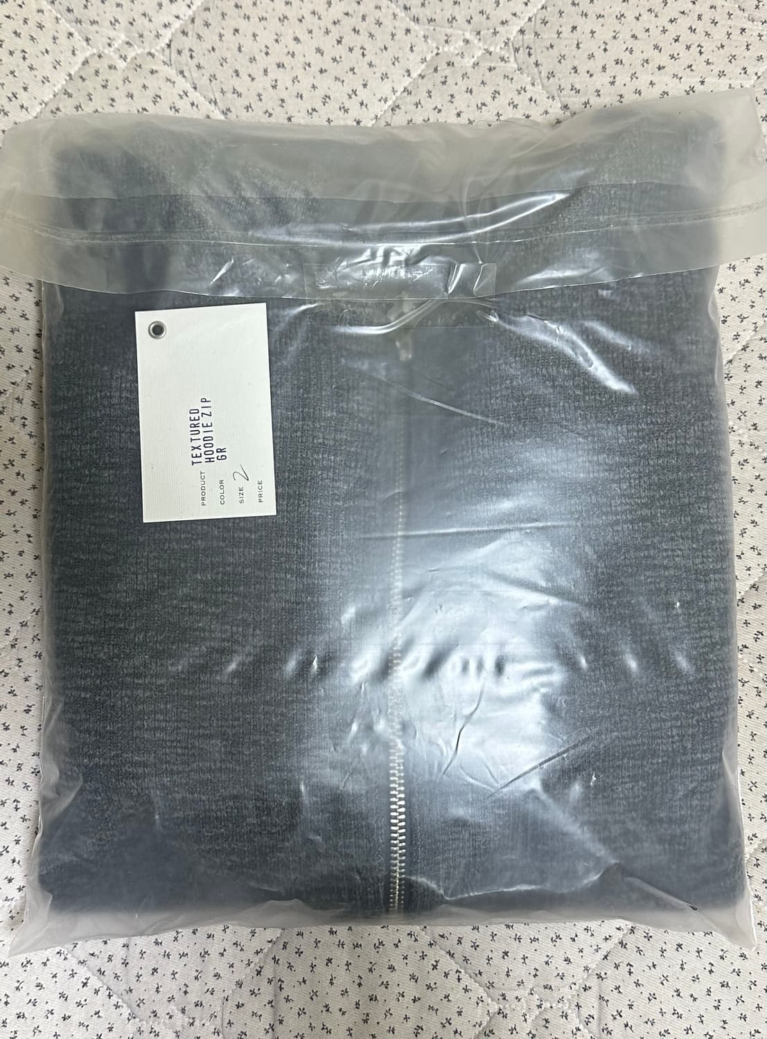 모노프리베 텍스처 후디 집 그레이 상품이미지4