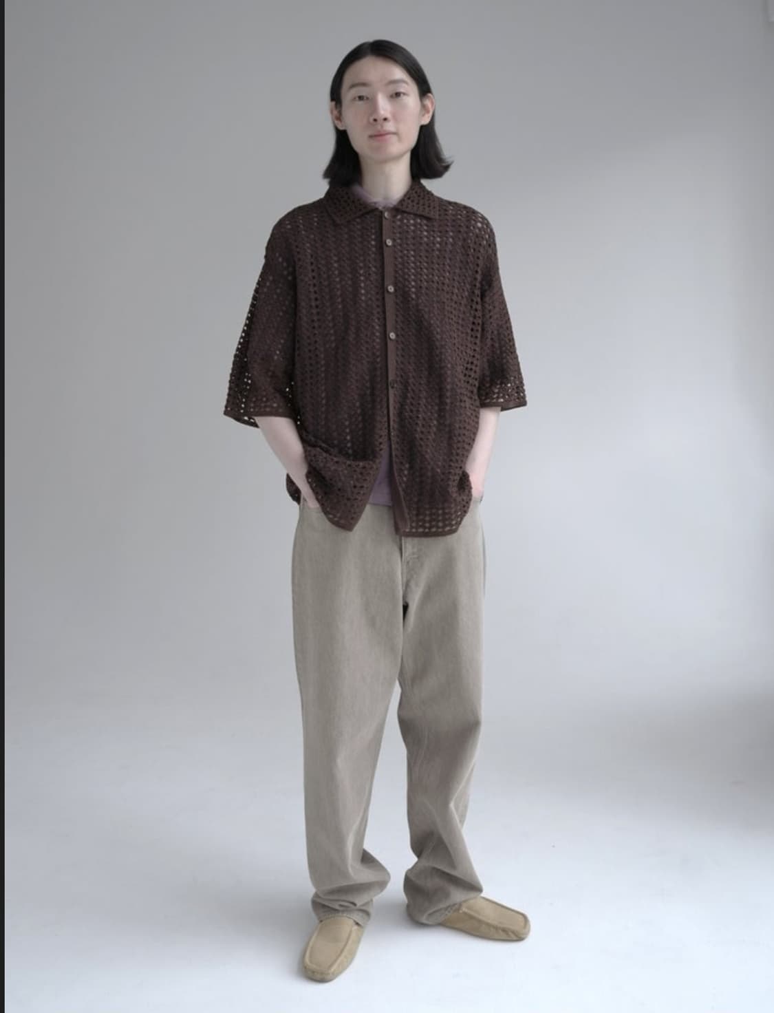 (5)오라리 22ss 와이드모카 데님 상품이미지1