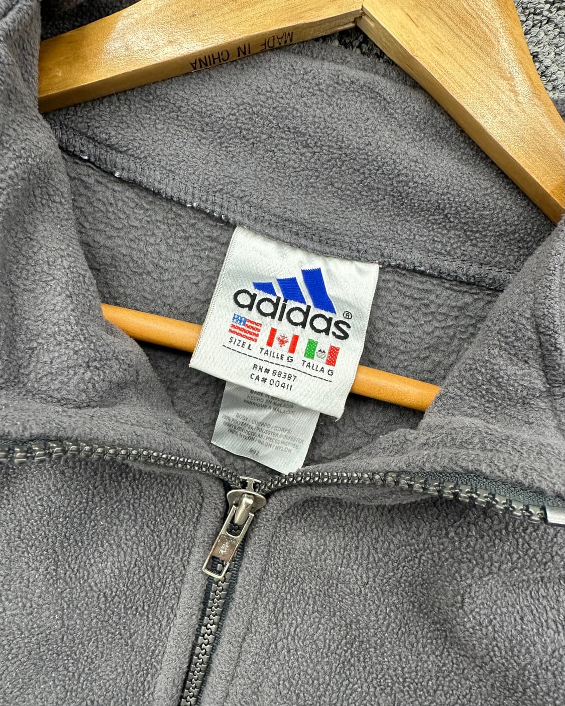 (XL)90'S 아디다스 반집업 후리스-M1278 상품이미지4