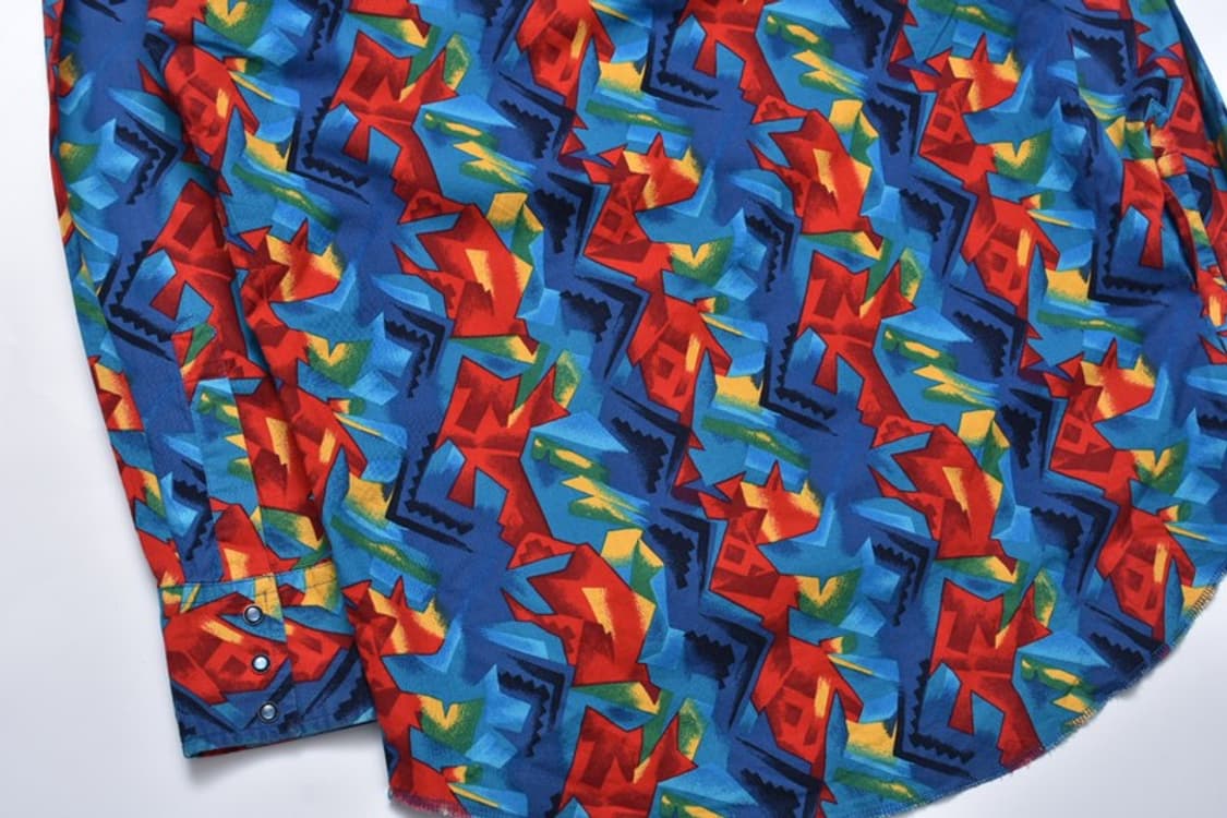 랭글러 트로피컬 차이나 카라 스냅버튼 웨스턴 셔츠 남방 N167  상품이미지10