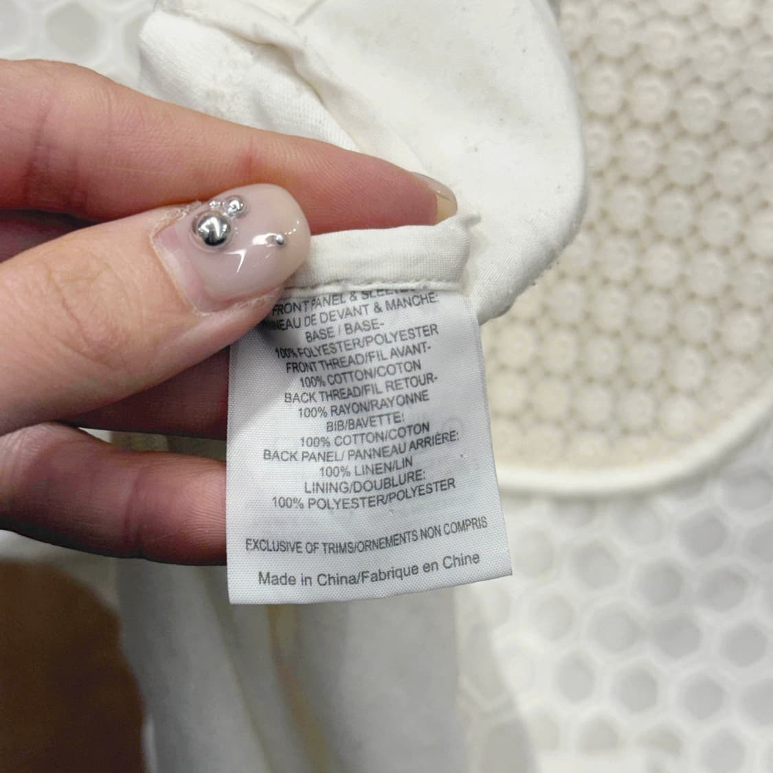 토리버치 패턴 레이스 믹스 브이넥 블라우스 배색 패널 디테일 아이보리 상품이미지8