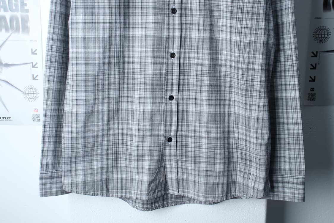 (L-XL) 캘빈클라인 셔츠 남방 체크 그레이 아메카지-H30669 상품이미지4