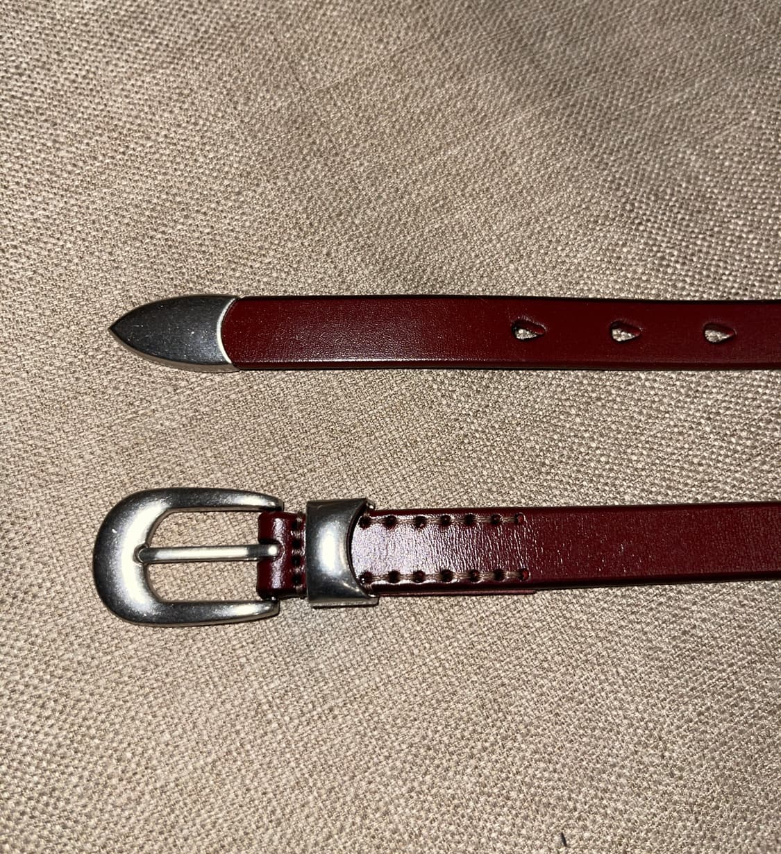 러스틱 슬림 소가죽벨트 상품이미지1