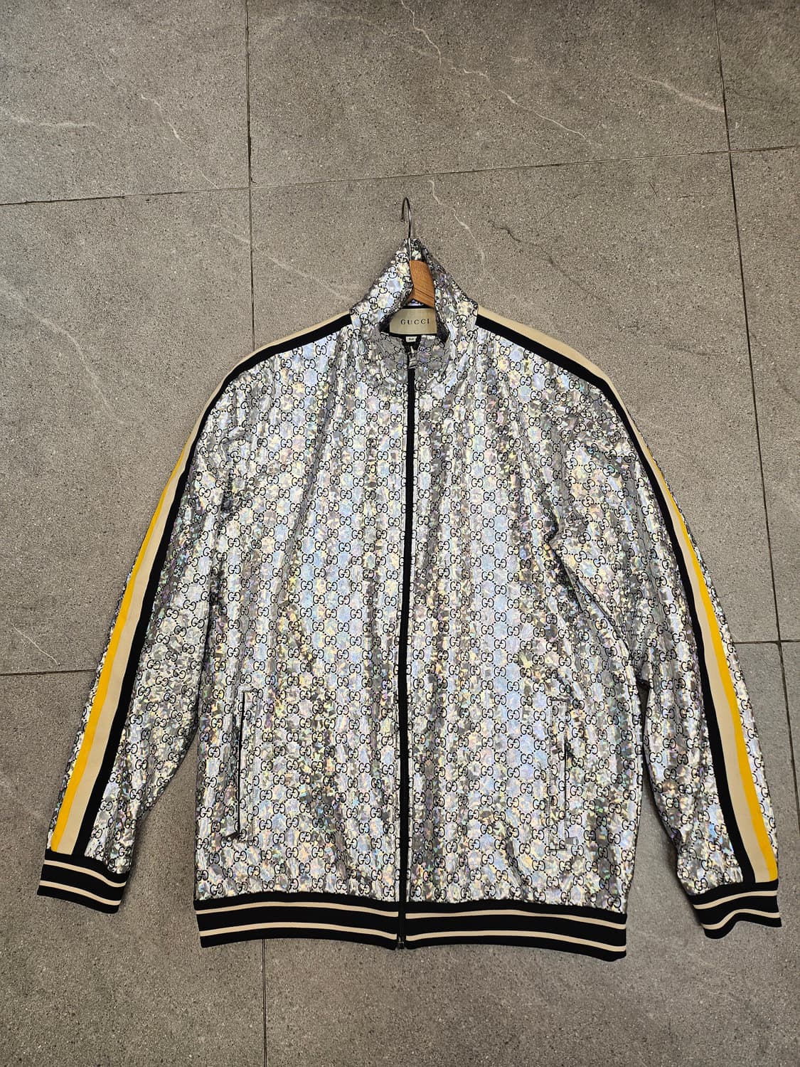 GUCCI 구찌 라미네이트 스파클링GG 남성져지 자켓 XS 상품이미지4