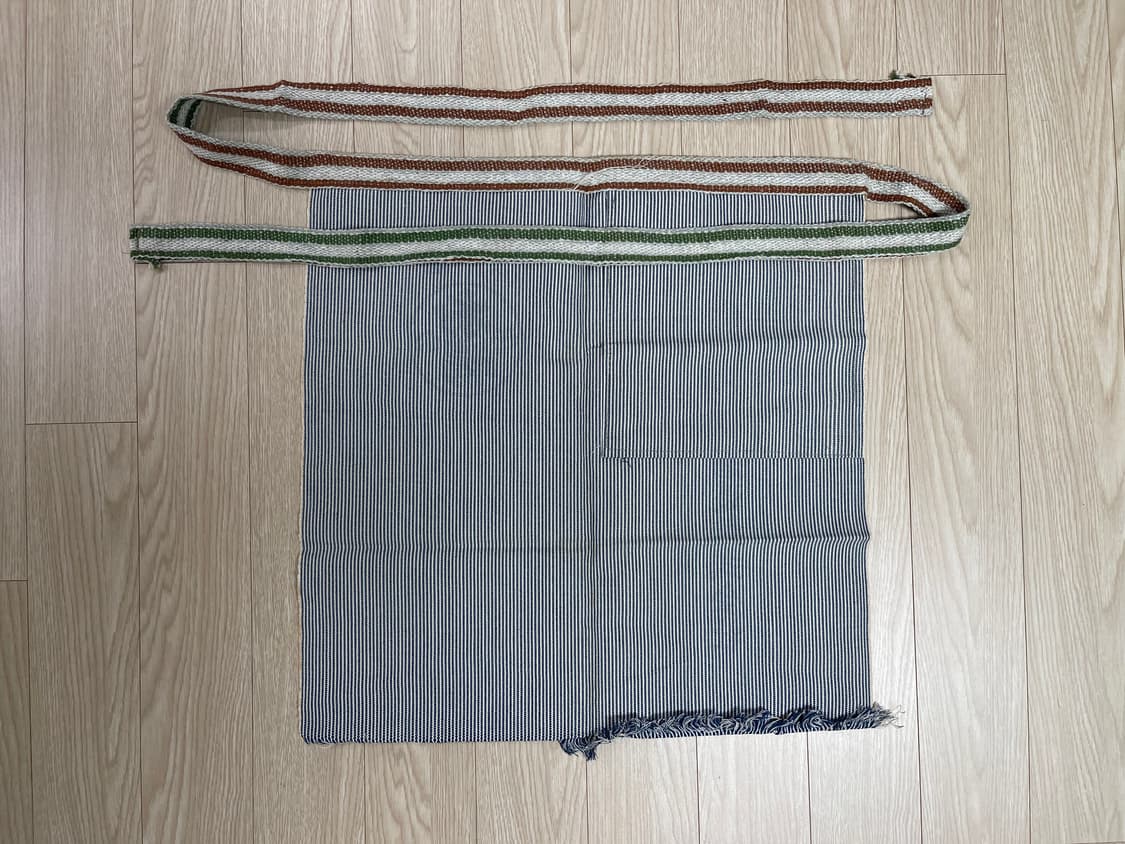 오후쿠 주조 빈티지 히코리 앞치마 33번 90s 상품이미지3