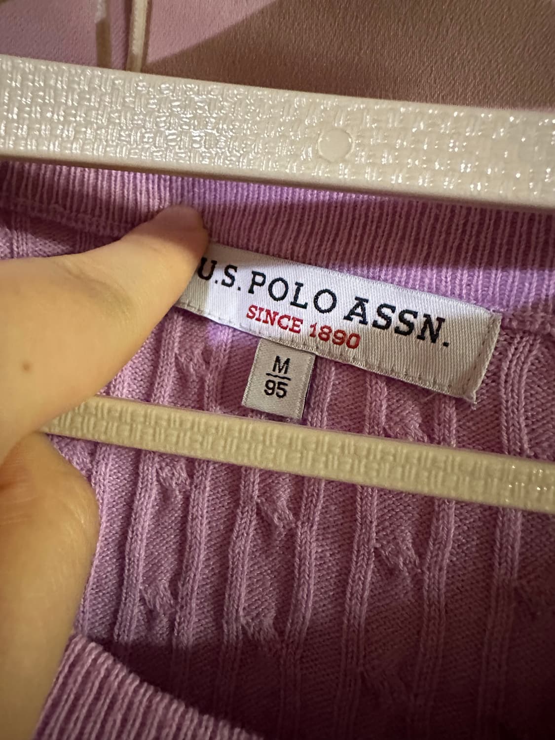 유에스 폴로 에센 보라 반팔 니트 폴로에센반팔 니트 상품이미지3