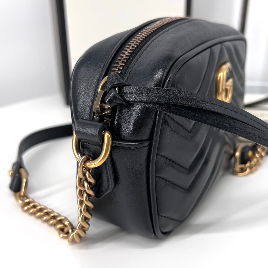 구찌 GG 마몽 미니 크로스백 블랙 (448065) 상품이미지7