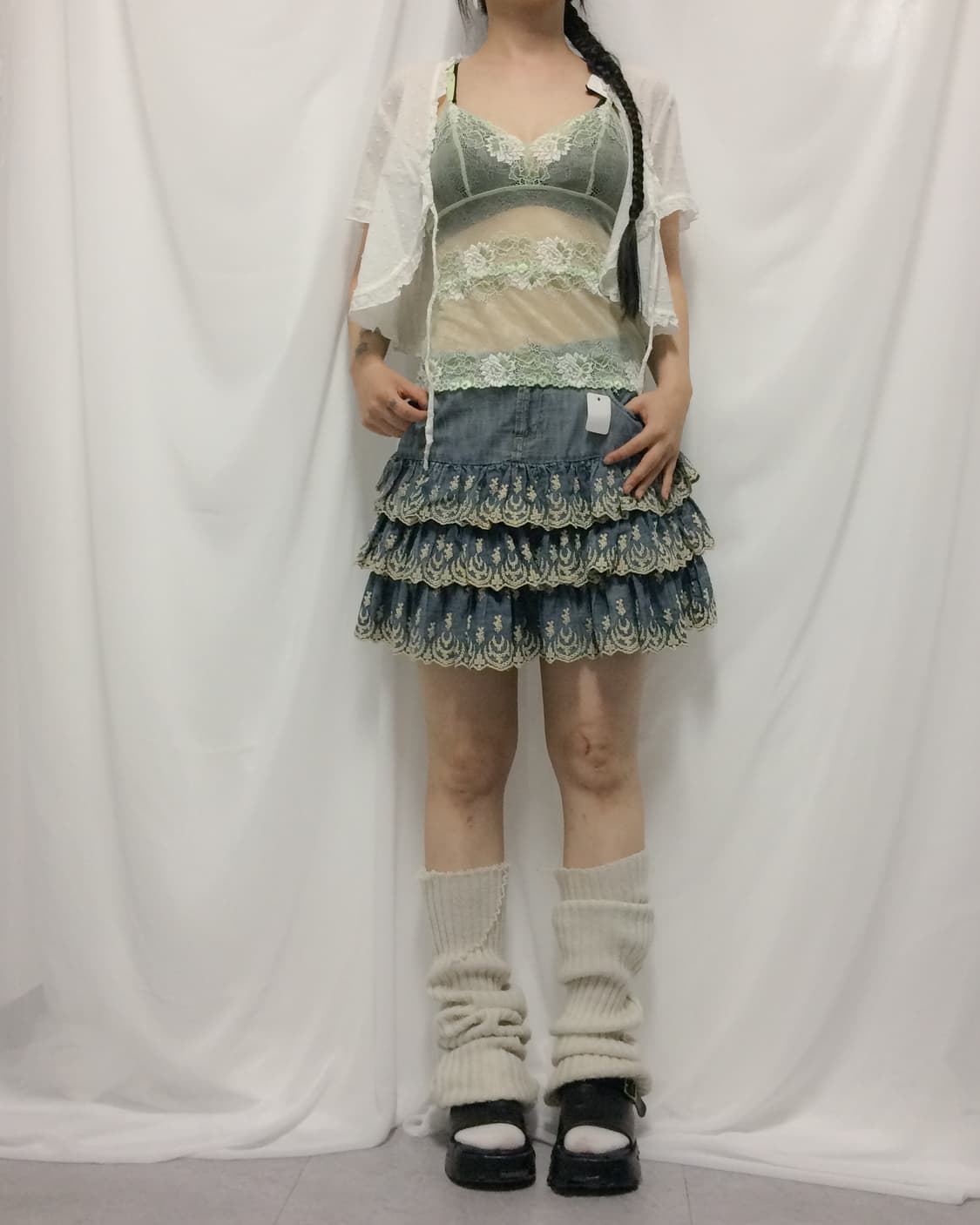Lace see through sleeveless 상품이미지7