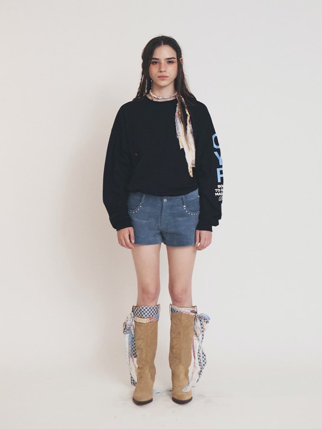 애즈이프캘리 dream drifter 블랙 긴팔 티셔츠 상품이미지2