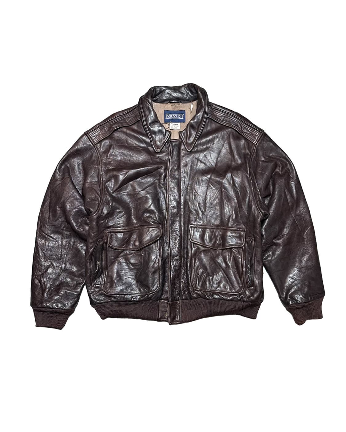 90s 헤비 리얼 레더 A-2 플라이트 자켓 made in usa 상품이미지1