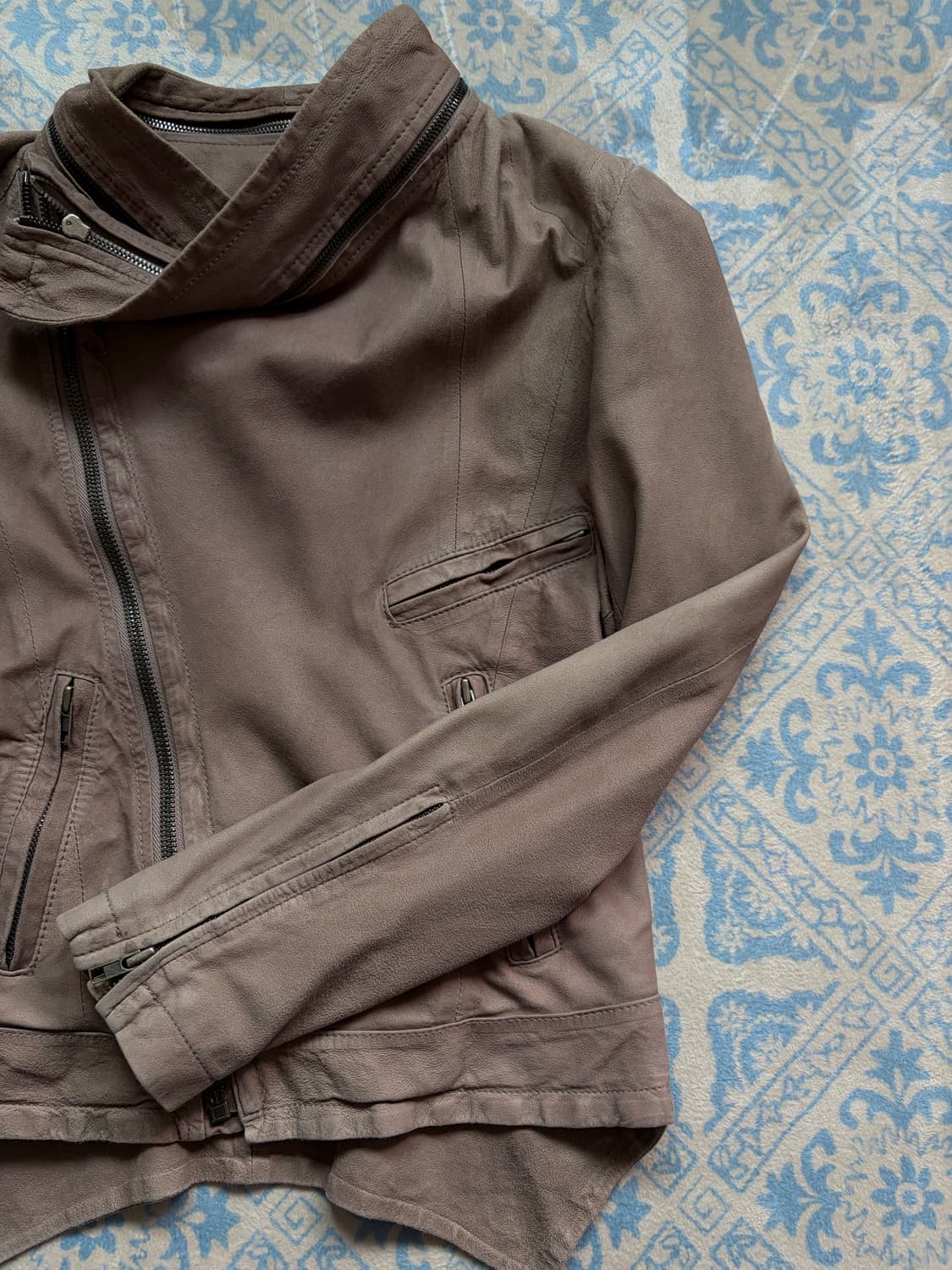 System goat leather rider jacket  상품이미지6