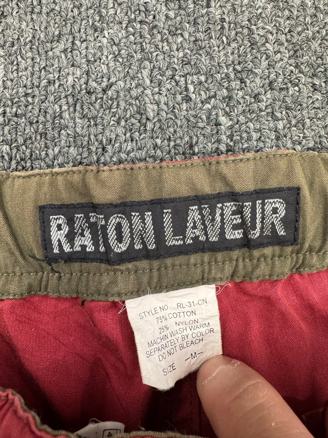 M)Raton Laveur 빈티지 버건디 카고 팬츠(지퍼) 상품이미지6