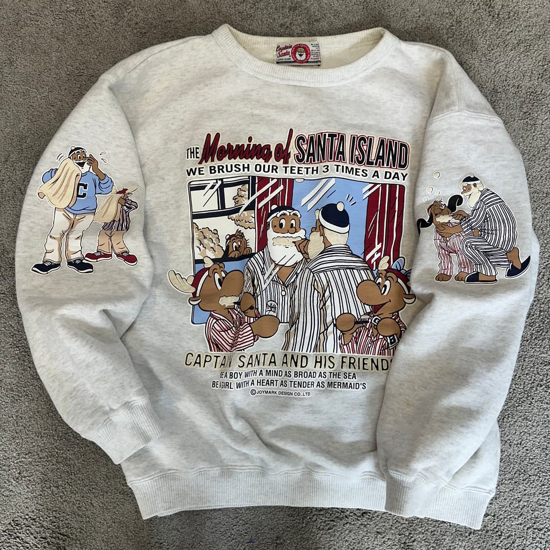 캡틴산타 멜란지 그래픽 레글런 스웻셔츠M 상품이미지4