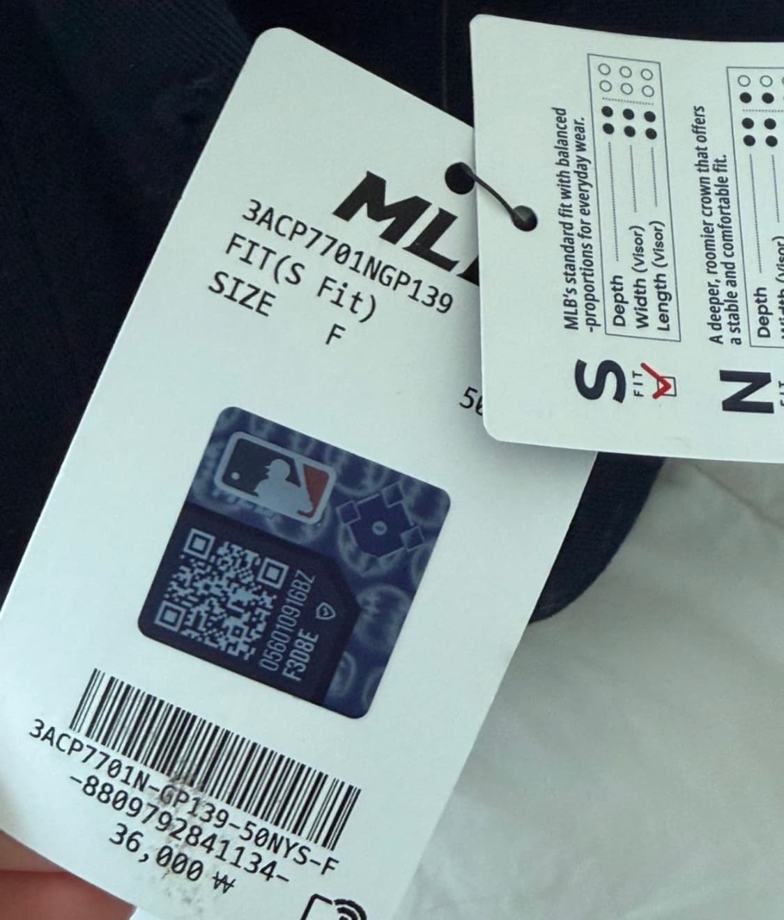 MLB NY양키스 네이비 볼캡 새상품 상품이미지2