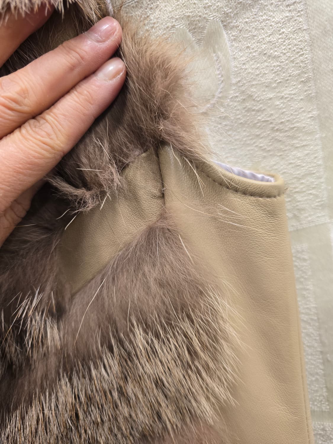 새상품) 씨티지 City Gee 천연 양가죽 폭스 베스트 55 상품이미지5