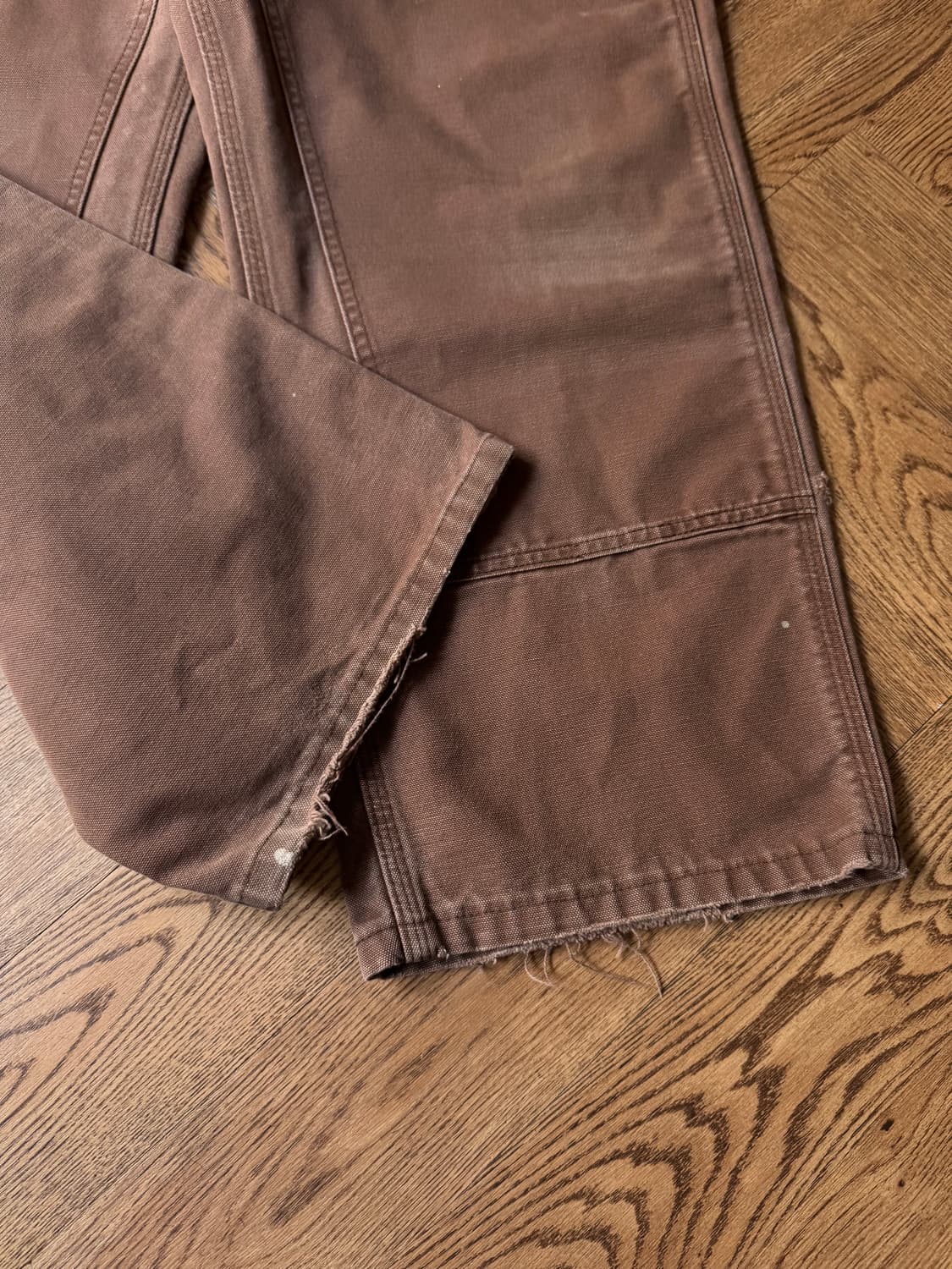 [36]칼하트 USA Made 빈티지 페인팅 체스트넛 더블니 워크 팬츠 상품이미지5