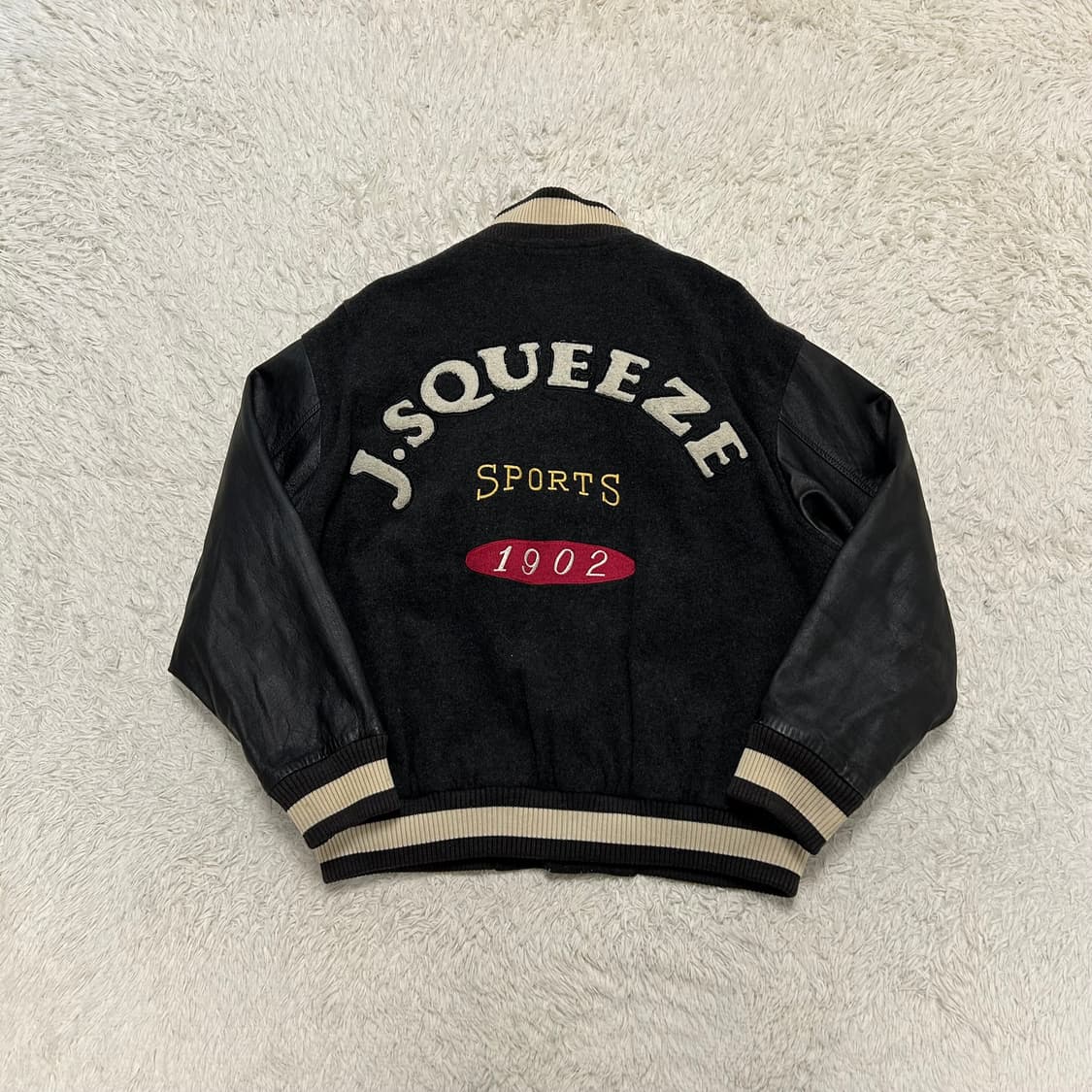 J.press 90’s  블랙레더 암바시티 자켓 상품이미지2