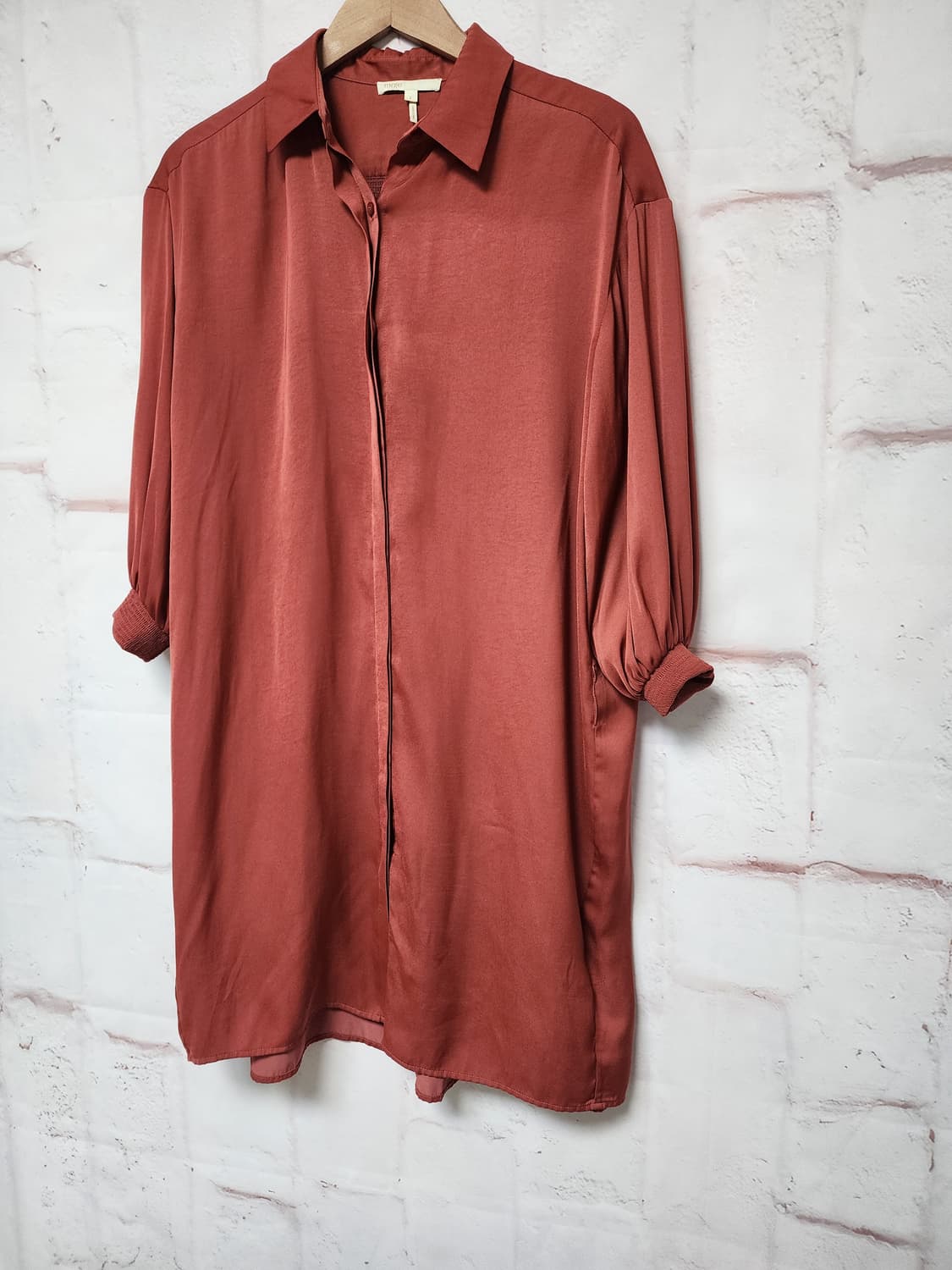 먀주 셔츠형 롱 원피스 상품이미지5