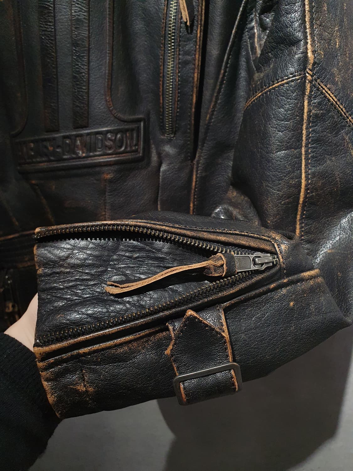 🏍️ 할리데이비슨 정품 가죽 라이더 자켓 (M) 상품이미지5