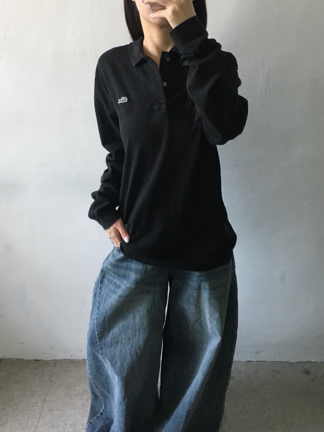 라코스테 패치자수 롱슬리브 상품이미지2