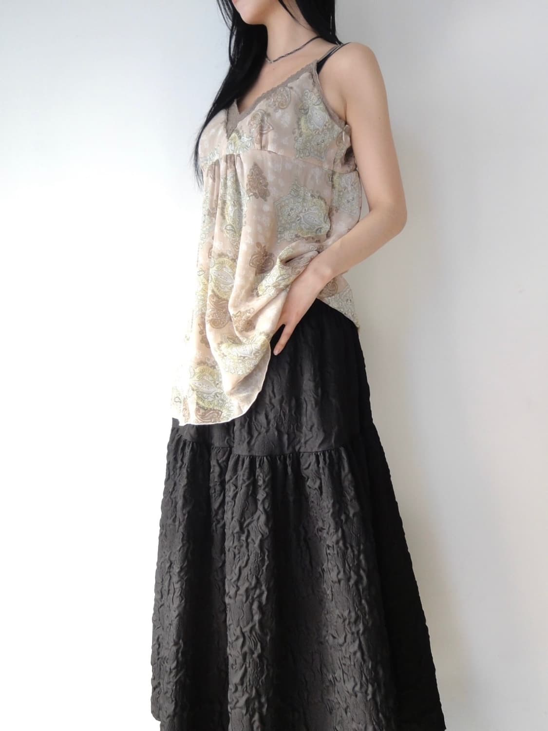 Oriental pattern lace camisole 상품이미지4