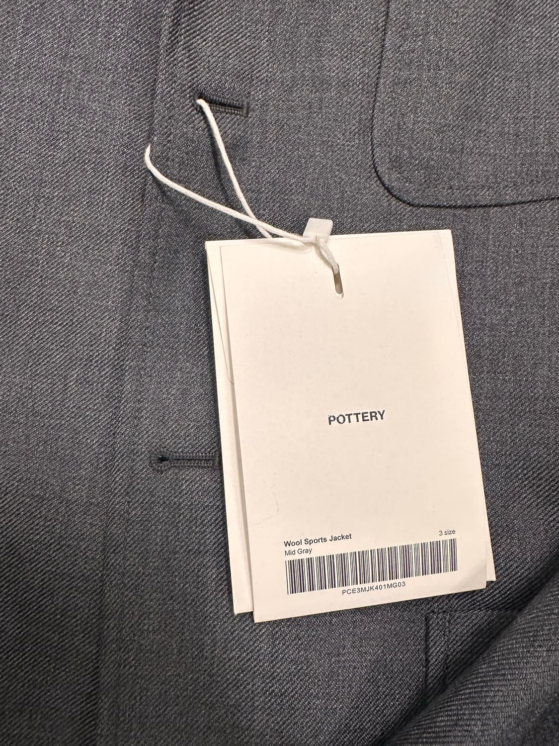 포터리 울 스포츠 셋업 미드그레이 3/4 size 상품이미지3