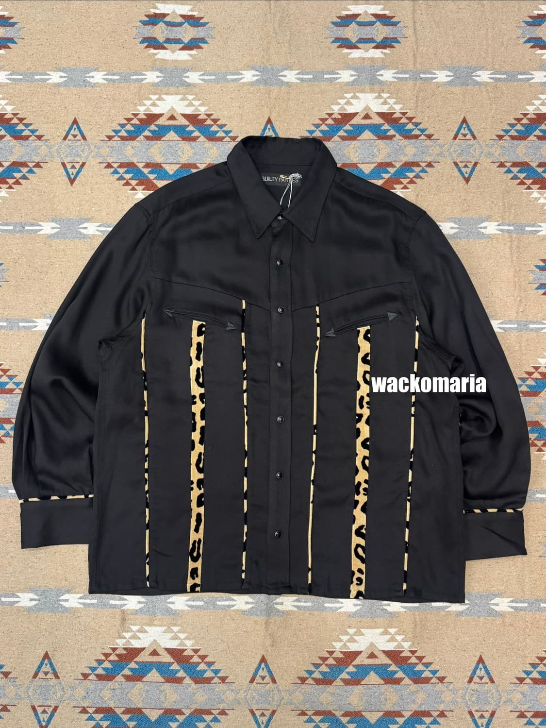 [L] 와코마리아 웨스턴 셔츠 롱 슬리브 블랙 상품이미지1