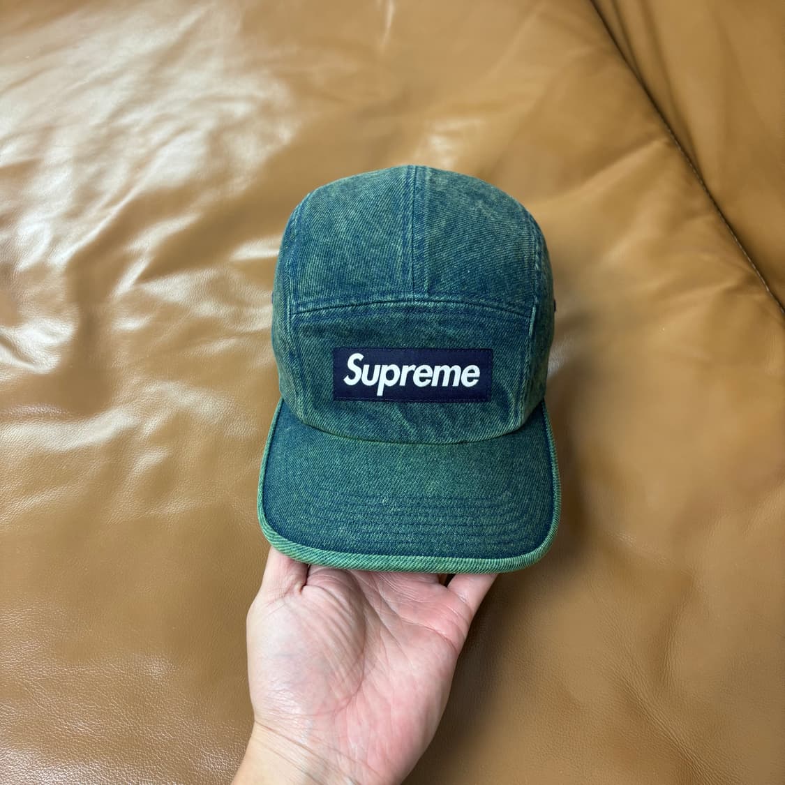 Supreme 슈프림 23ss 오버다이드 데님 그린 캠프캡 모자 상품이미지2
