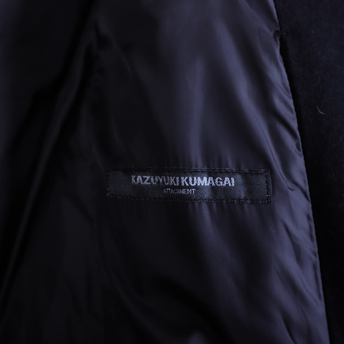 2 / Kazuyuki Kumagai 사선 집업 울 캐시미어 다운 패딩 상품이미지4
