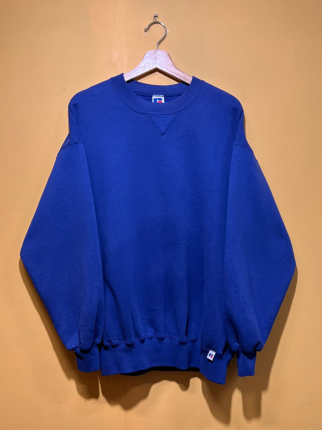 90's [XL] 러셀 애슬레틱 빈티지 무지 맨투맨 로열블루 USA 미제 상품이미지1