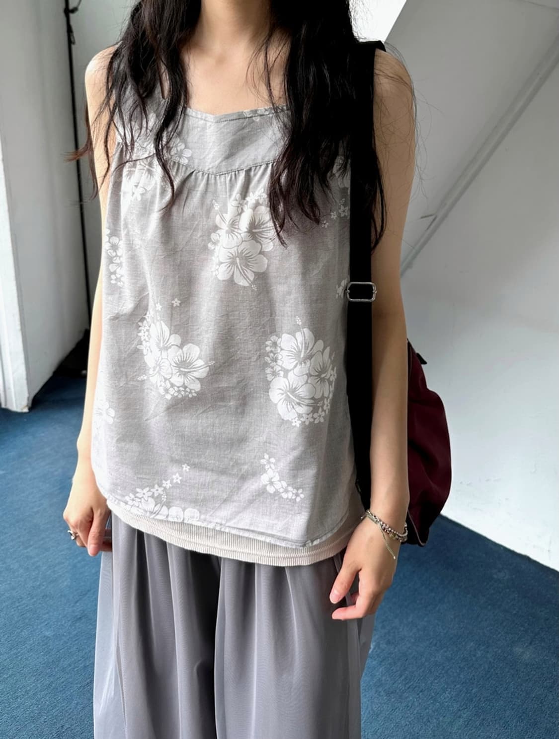 Design pattern cotton sleeveless top 상품이미지8