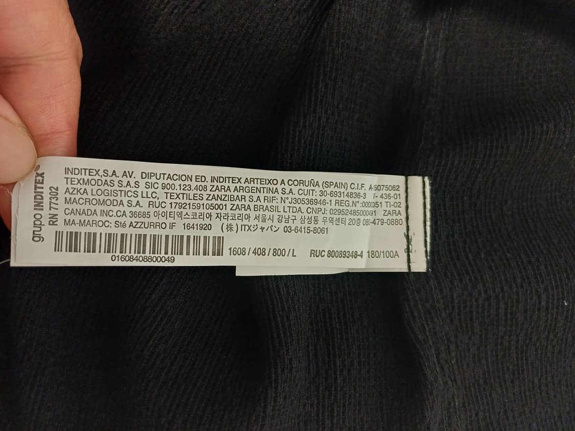 [L] 자라(ZARA) 남성 릴랙스핏 오픈칼라 반팔 셔츠 블랙 상품이미지7