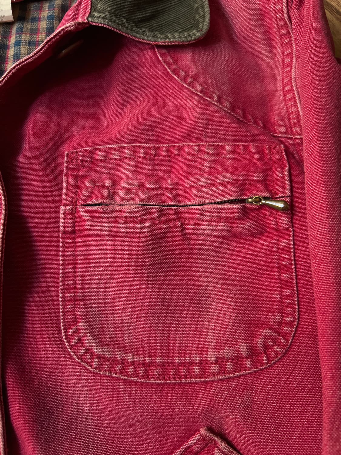 [S]90's 엘엘빈 Made in USA 빈티지 페이딩 캔버스 헌팅자켓 상품이미지3