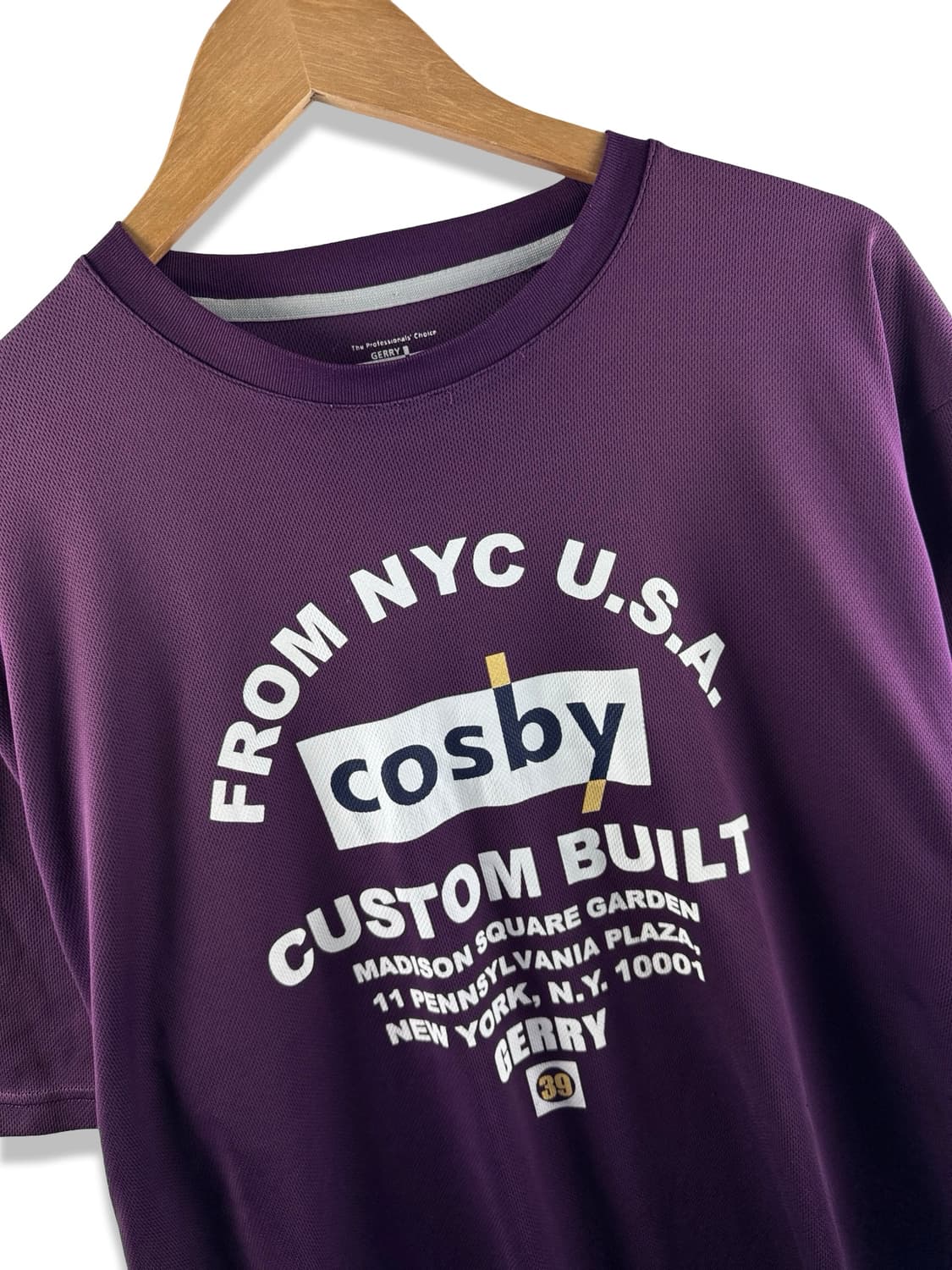 게리코스비 퍼플 메쉬 프린팅 반팔티2204 상품이미지4
