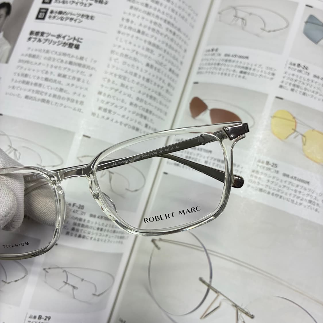 Robert Marc 로버트 마크 클리어 투명 뿔테 미국 안경 일본생산 상품이미지2
