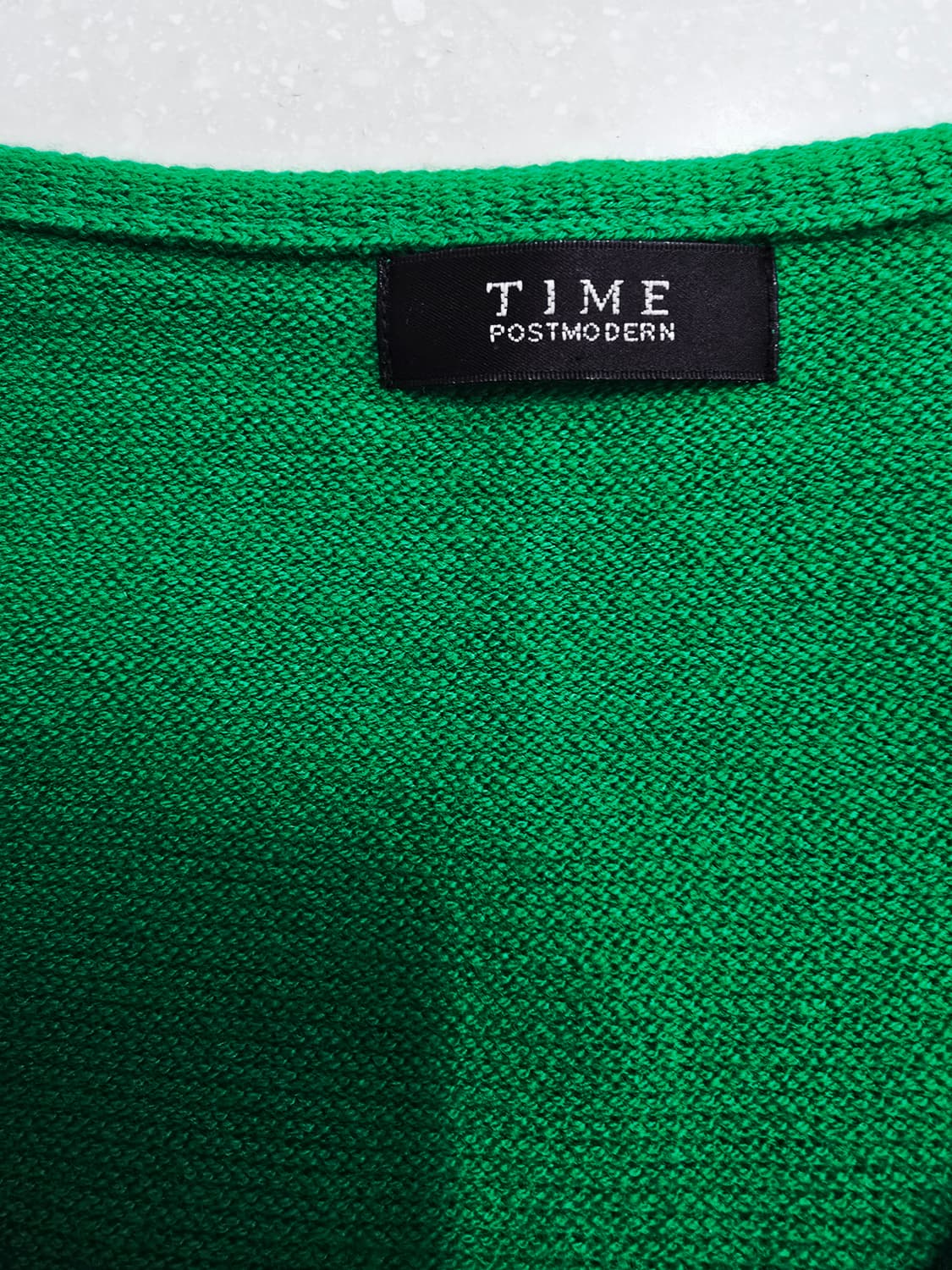 타임 초록색 브이넥 반팔 니트 원피스 상품이미지7