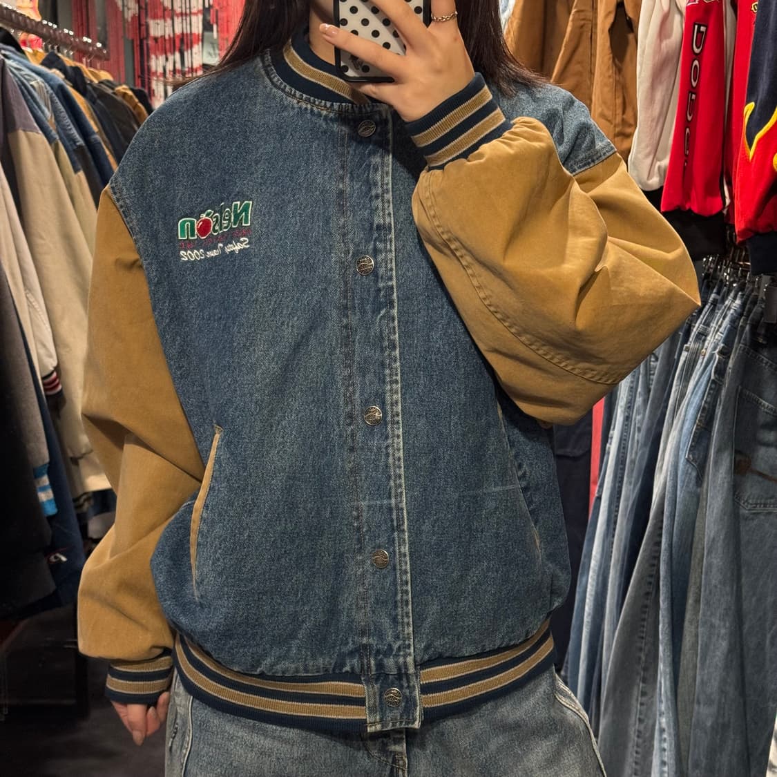 [IM] 빈티지 데님 바시티자켓 상품이미지2