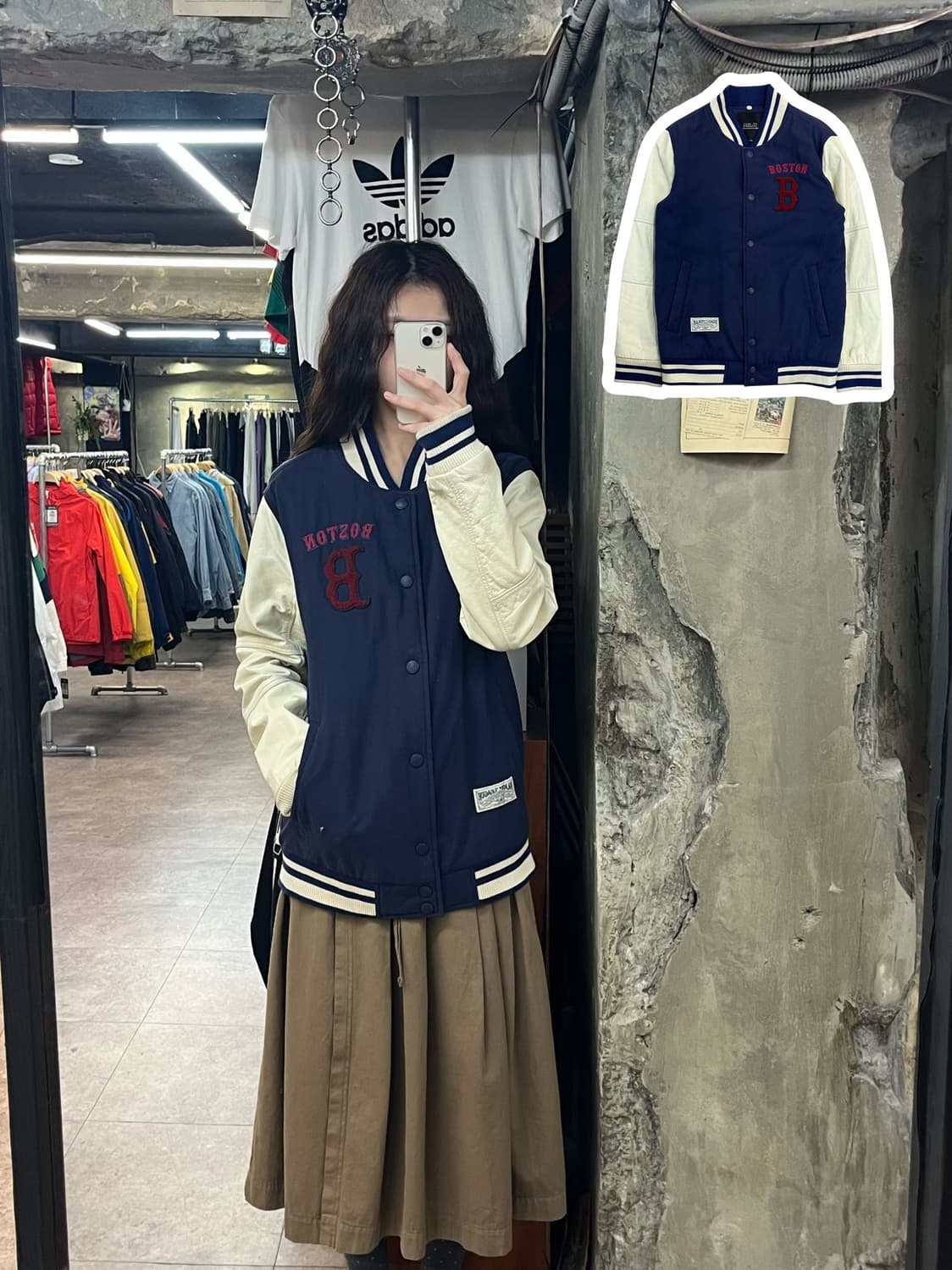 엠엘비 보스턴 바시티 자켓 네이비 100 #csz2252 상품이미지1