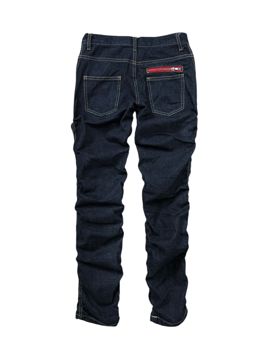 vintage ruched dark denim pants 상품이미지3