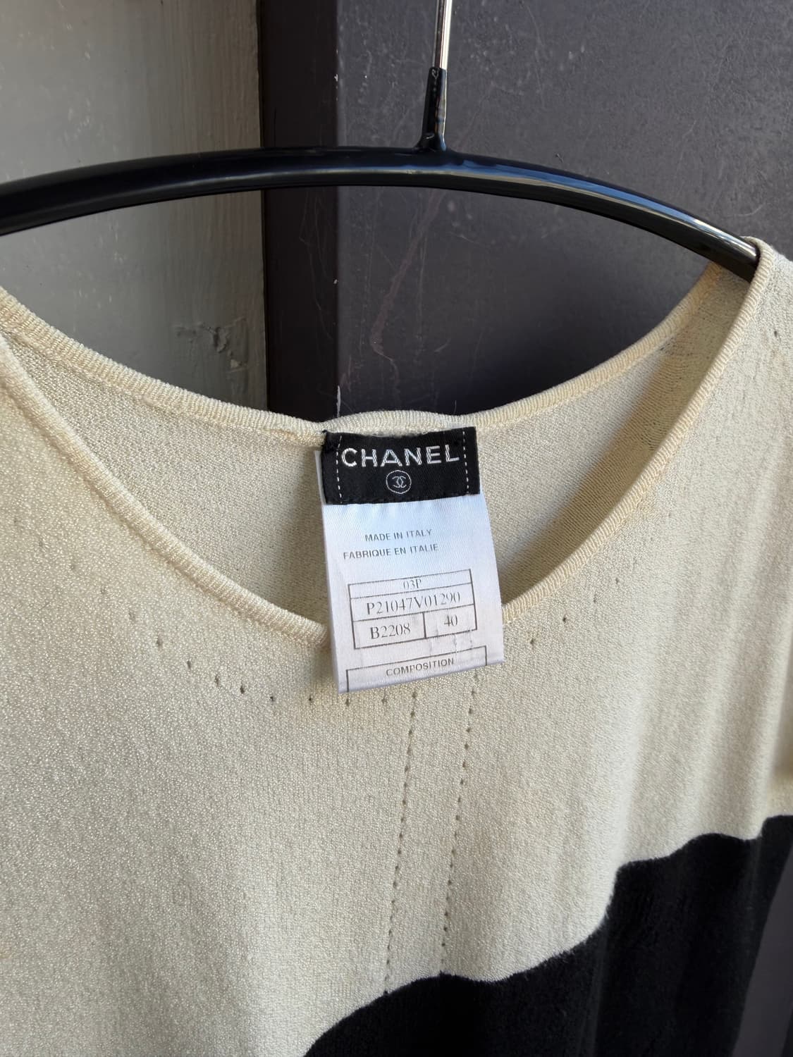.40/ 샤넬 스티치 투톤 라운드 니트 상품이미지6
