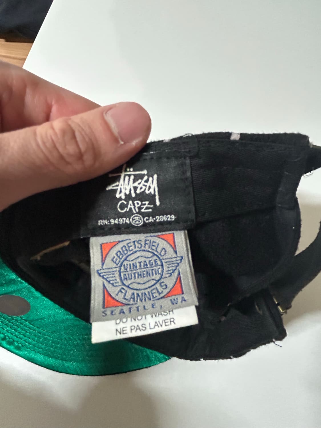 스투시 x 이벳필드 플란넬 스트라이프 모자 상품이미지4