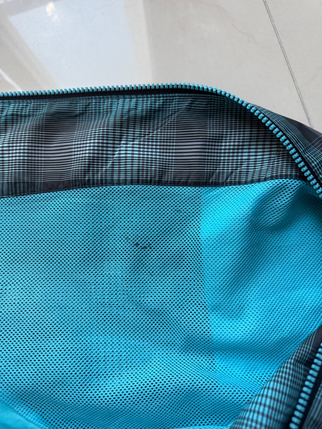 vtg puma plaid nylon blouson jacket 상품이미지6