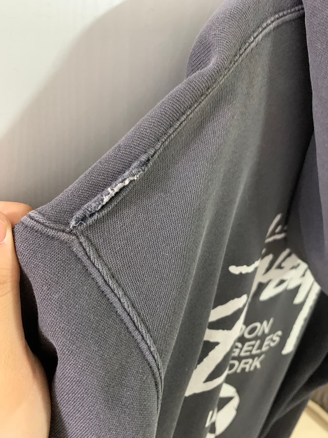 [XL] 스투시xiD 매거진 월드투어 피그먼트 후드 차콜 상품이미지6