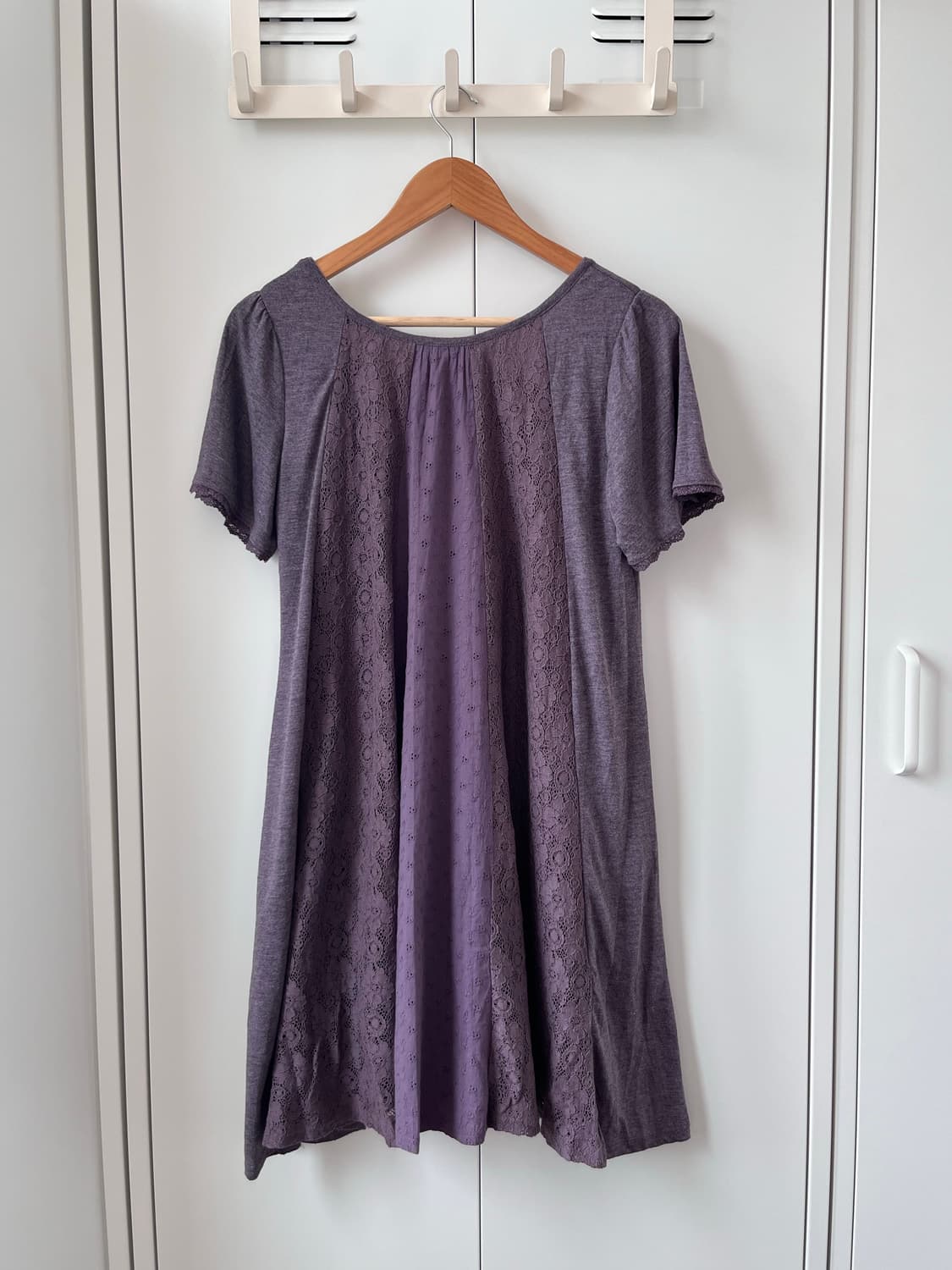 Petite flute 장미 펀칭 레이스 패치 원피스 상품이미지10