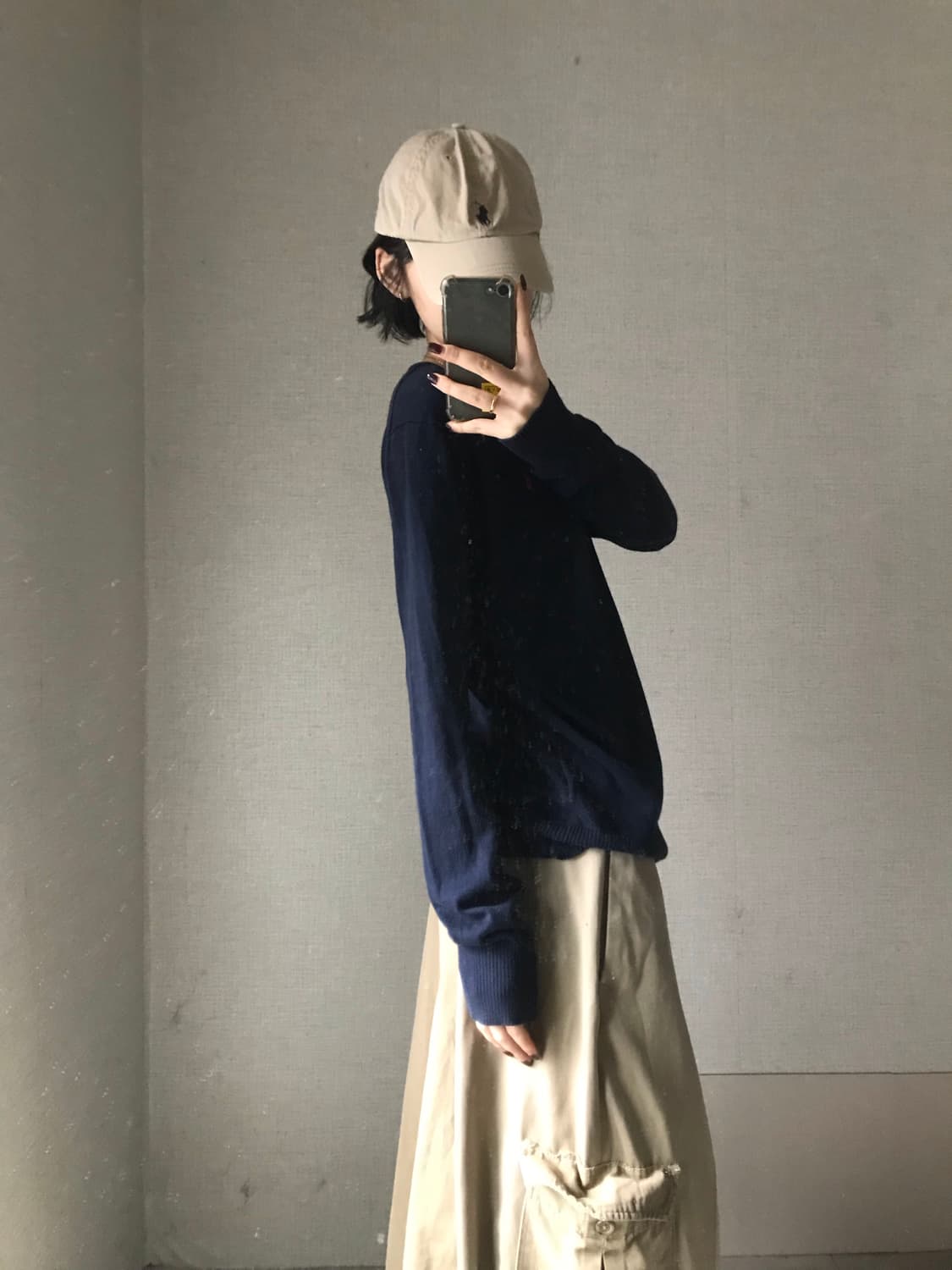 폴로 네이비 루즈핏 니트 상품이미지3