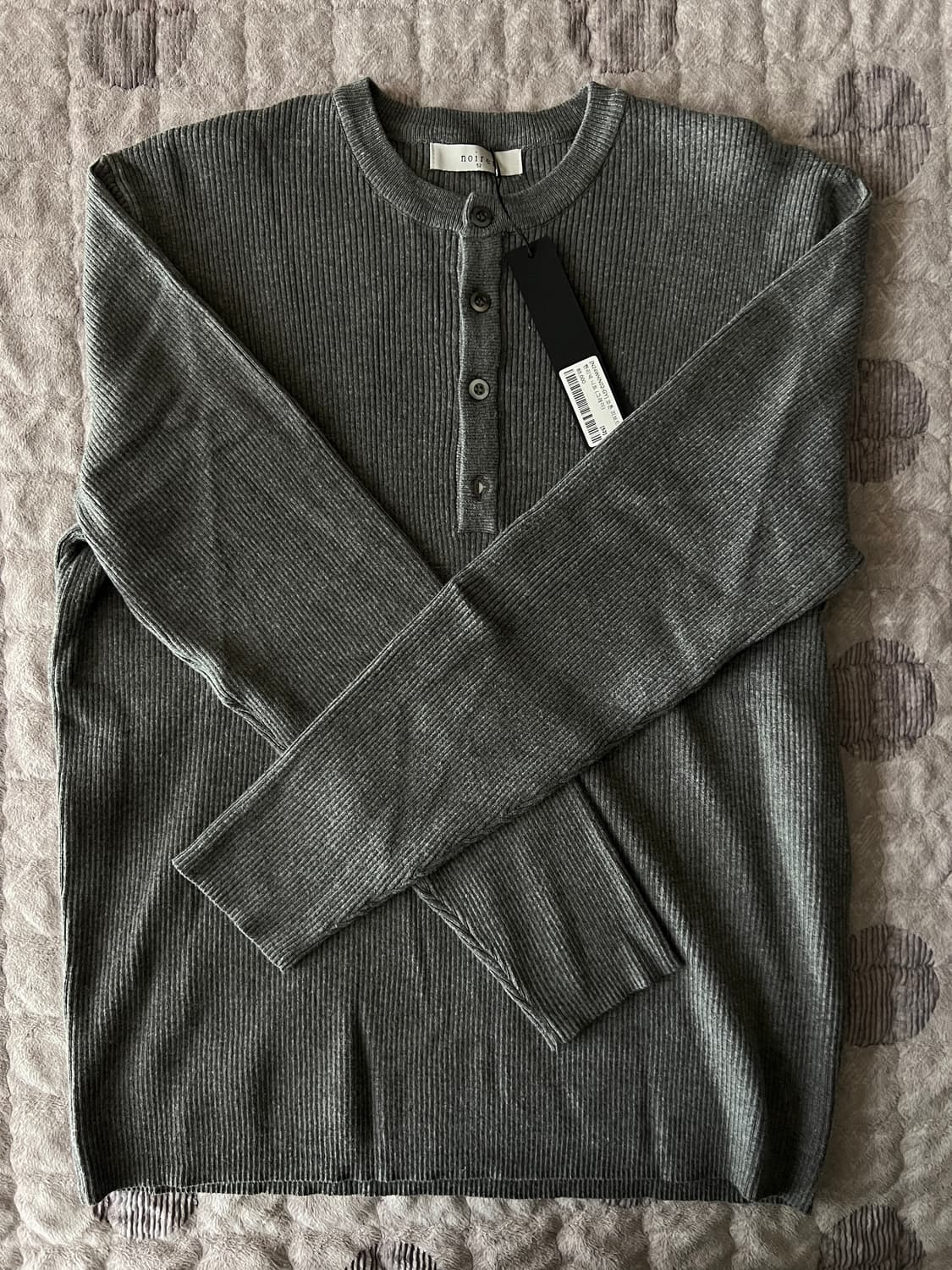 (새상품) 노이어 헨리넥 니트 그레이 52 상품이미지1