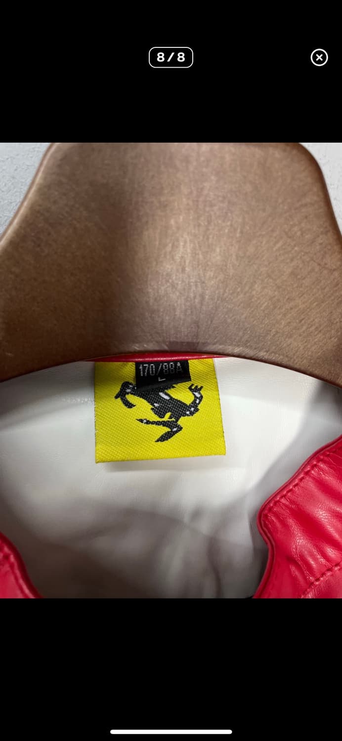 페라리 F1 자수로고 레드 레더자켓 A3399 상품이미지8