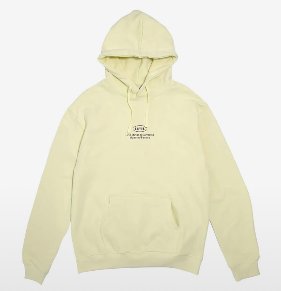 라이풀 후드 오발 로고 오버 핏 후디 옐로우 상품이미지2
