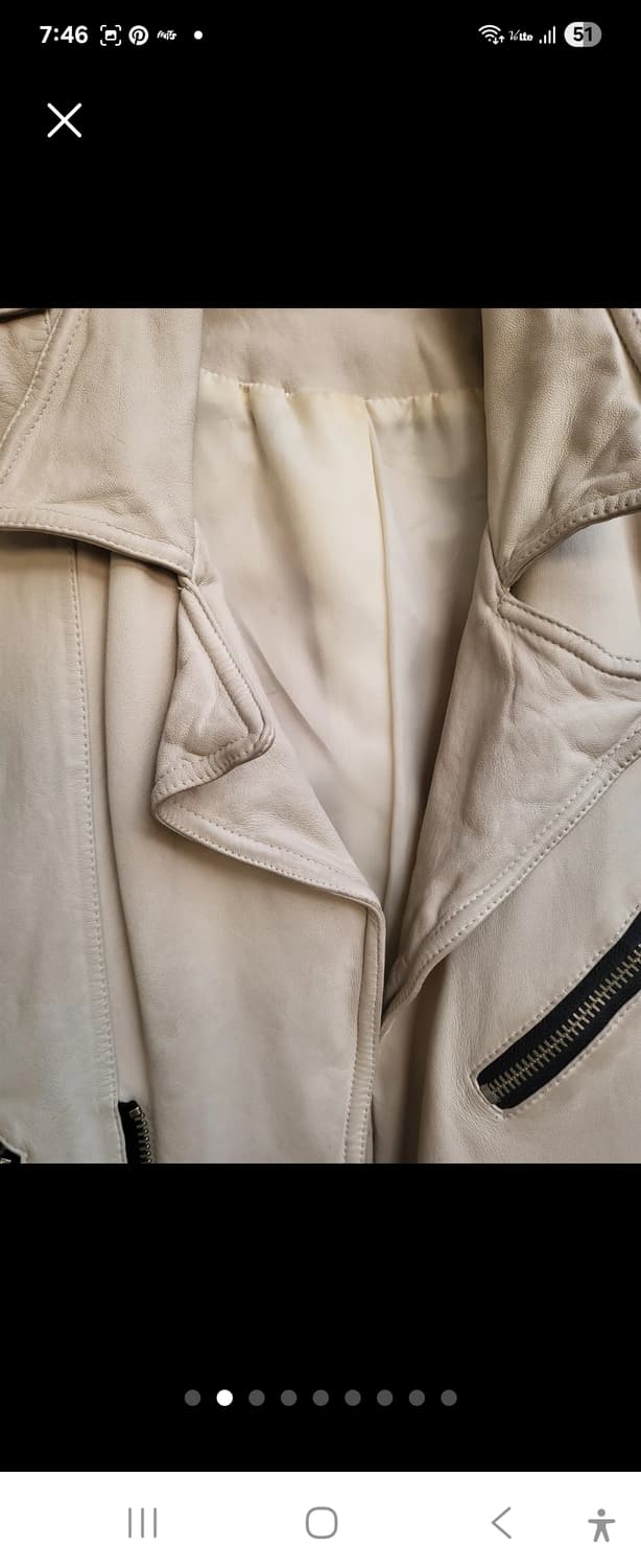 셀렉샵 구매! 리얼양가죽 라이더 베스트 아이보리 free 상품이미지3